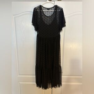 Torrid Black Polka Dot Dress. Size 1.